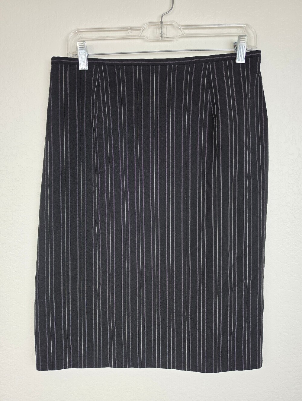 Black Pinstripe Pencil Skirt Size 10 Y2K 90s